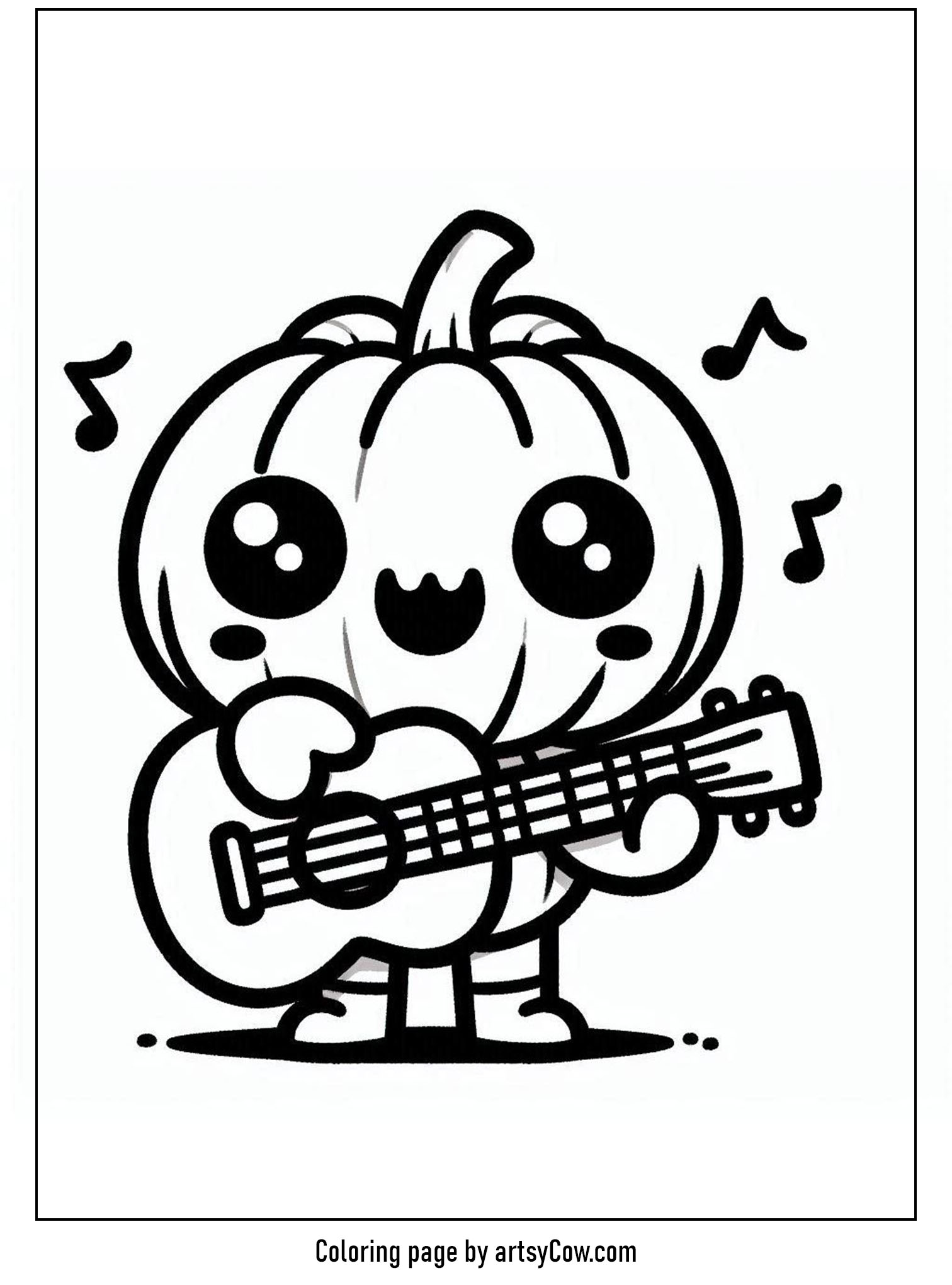 halloween coloring pages with jack-o-lantern, Pumpkin's Musical Halloween Bash